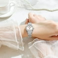 thumbnail image 6 of CURREN Classy Dress Watches for Women Stainless Steel Band Clock Female Rhinestone Dial Slim Wristwatches Ladies, 6 of 6