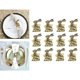 thumbnail image 5 of Anillos de servilleta con forma de conejo de Pascua, elegantes y modernos porta servilletas para mesa de comedor. Oro, 5 of 8