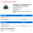 thumbnail image 2 of Engine Mount - Compatible with 1988 - 1992 BMW 735i 3.5L 6-Cylinder 1989 1990 1991, 2 of 2