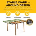 thumbnail image 4 of St. Patrick's Day Table Cloths for 5 Foot Rectangle Tables, Green Lucky Shamrocks Harp Beer Retro Rustic Patio Waterproof Elastic Fitted Tablecloths, Washable Rectangular Table Cover for Camping, 4 of 8
