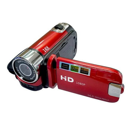 Image of HD Video Camcorder Easy To Carry And Store For Travel Sports Events Red EU Plug