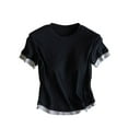 thumbnail image 2 of Nmnitkp Women's Pajamas Summer It Is Light And Breathable With Chest Pads & Short-sleeved T-shirts Tops And 100Cotton Pajamas, 2 of 3