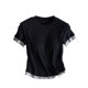 thumbnail image 2 of Pijama de manga corta para mujer, de verano, ligero y transpirable, con almohadillas para el pecho y camisetas de manga corta. Pijama de poliéster para mujer., 2 of 3