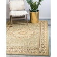 thumbnail image 4 of Unique Loom Versailles Collection Area Rug - Napoleon (5' 3" x 8' Rectangle Light Green/Cream), 4 of 7