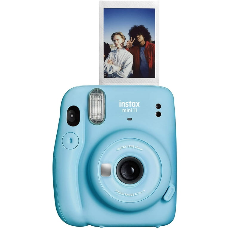 Lyrical Kommentér Holde Fujifilm Instax Mini 11 Camera Sky Blue + Accessories kit for Fujifilm  Instax Mini 11 Camera Includes; Instant camera + Fuji Instax Film (20 PK) +  Galaxy Case + Frames + Selfie lens + Album And More - Walmart.com