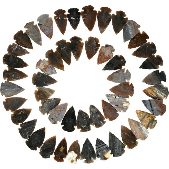 Facy Jasper Crystal Arrow Head Stone 50 Pieces (1" to 1.5" Inch)
