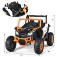 thumbnail image 2 of Costway 12V Electric Kids Ride-On Car 2-Seater SUV Off-Road UTV w/ Remote White, 2 of 10