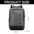thumbnail image 2 of Mochila para portátil de viaje de negocios, bolsa para portátil con puerto de carga USB, gris oscuro, 2 of 6