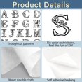 thumbnail image 3 of 2 Sheets A-Z Letters Water Soluble Embroidery Stabilizers Alphabet 52Pcs Patterns Hand Sewing Stick and Stitch A4 Transfers Fabric Wash Away Pre-Printed Self Adhesive for Cloth Sewing Lovers, 3 of 9