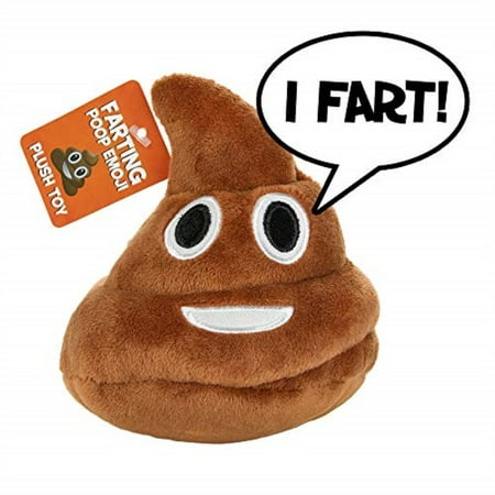 Poop Emoji Farting Plush Toy - Makes 7 Funny Fart Sounds - Gently Drop, Plop or Throw to Activate and Hear Him Fart - Super (Best Way To Make Money Farming)