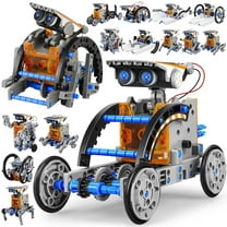 Beefunni STEM Toys Solar-Powered Transforming Robot Toy - 12-in-1 Construction Set,Educational Science Experiment Kit Toys