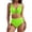 Fluorescent Green, variant on Women's Casual Two Piece Swimsuit High Waist Bikini Set Fashion Bathing Suit for Women Beachwear Relaxed Everyday Swimwear,Green,S