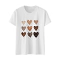 thumbnail image 2 of PATLOLLAV Tops for Women,Womens Love Print Valentine Day Gift Couple Short Sleeve Round-Neck T-Shirts, 2 of 6