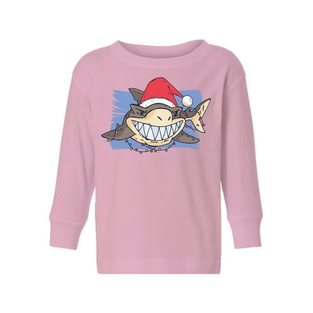 

Awkward Styles Ugly Christmas Long Sleeve Shirt for Boys Girls Toddler Xmas Shark Shirt