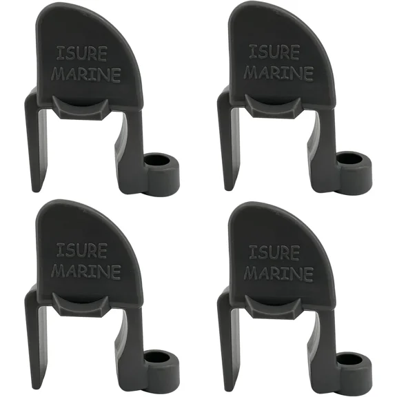 4 Pcs Boat Fender Clips Quick Adjust Pontoon Square Rail Hanger Cleats For Bumpers Black
