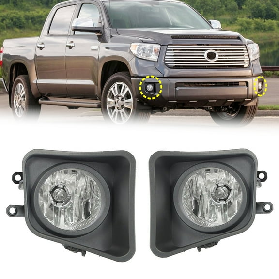 Pair of Fog Light Lamps Kit Fit for Toyota Tundra 2014-2021