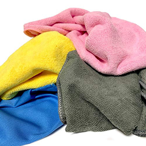 240 Microfiber 12"x12" Cleaning/Auto Detailing Cloths MIXED COLORS PRO GRADE 