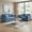 Coast Blue, variant on Roundhill Furniture Wilson 2-Piece Living Room Set, Sofa and Loveseat, Sunset Rust