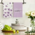 thumbnail image 2 of bamooi Purple Flowers Bee Hello Sunshine Summer Kitchen Towels Dish Towels, 18x26 Inch Seasonal Holiday Decoration Hand Towels Set of 2, 2 of 6