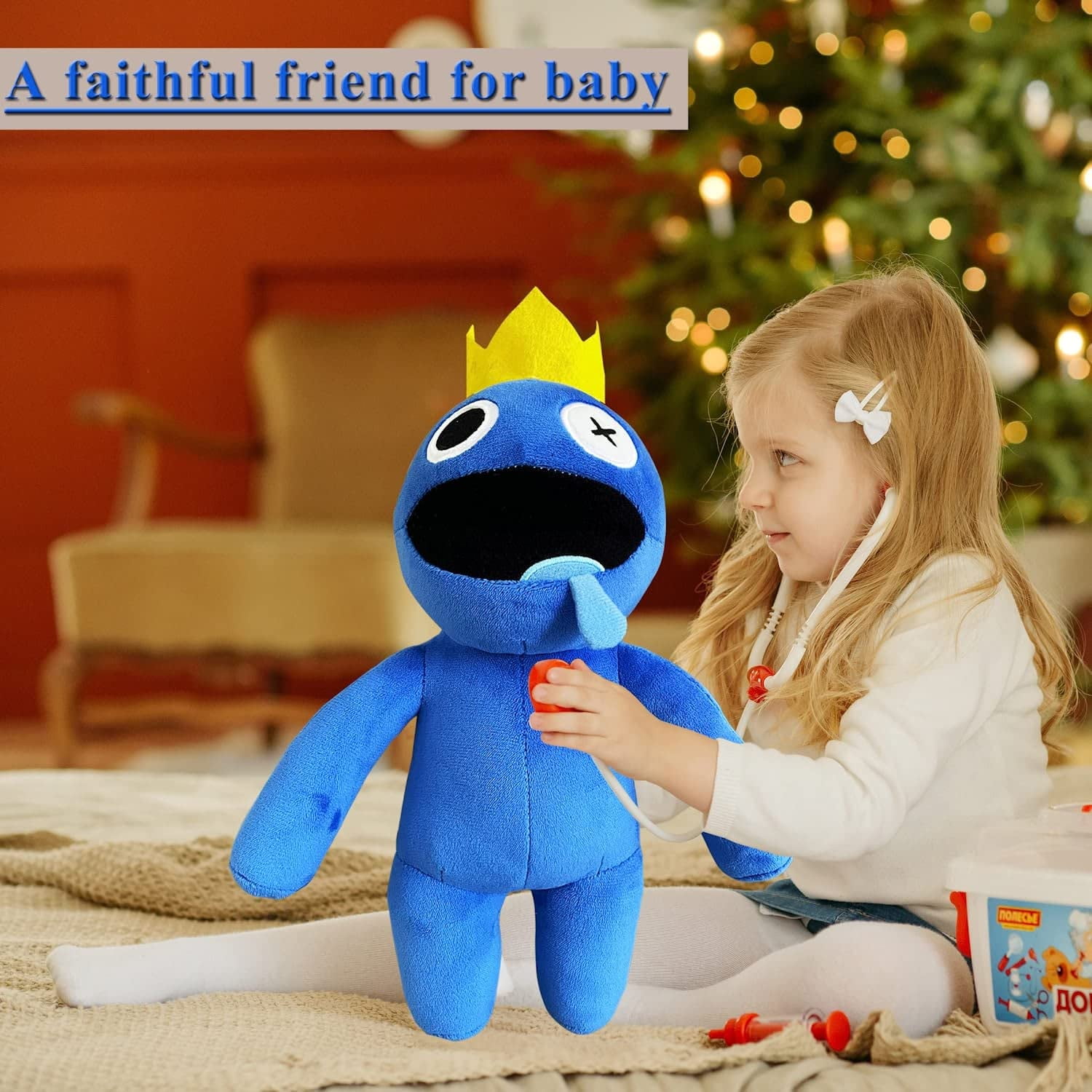 FOAUUH Rainbow Friends Blue Plush,11.4 Rainbow Friends Stuffed Animal,Blue  from Rainbow Friends Plushies Toys,Kids Birthday Party Favor Preferred