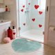 thumbnail image 4 of Hogar y cocina, Baño, Alfombras de baño, Alfombra decorativa suave con temática de amor, lavable a máquina, planchable, alfombra de fibra de poliéster, 4 of 6