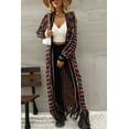 thumbnail image 3 of KRE Prime Women Multicolored Open Front Fringe Hem Cardigan, 3 of 10