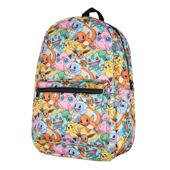 Pokemon Backpack Pikachu Squirtle Jigglypuff Eevee Bulbasaur Charmander Laptop School Travel Backpack