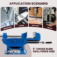 6 Inch 2 Way X-Y Clamp Machine,Cross Slide Drill Press Vise With Heavy ...