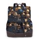thumbnail image 1 of Balery Elegant Golden Blue Ornaments Mochila de Cuero para Mujeres, Gran Capacidad, Bolsa de Viaje Multifuncional, Mochila de Cuero y Bolsa de Hombro para Mujeres, 1 of 4