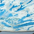 thumbnail image 4 of SAFAVIEH Barbados Coral Outdoor Area Rug, Teal/White, 8' x 8' Round, 4 of 6