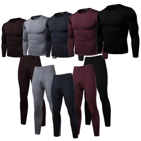 Thermal Underwear Set Winter Thicken Long Johns Men Warm 2pcs Tops Bottom Cotton