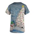 thumbnail image 3 of Dvkptbk Sarrau de Noël pour Femmes pour Femmes Mode Décontractée T-Shirts Imprimés de Noël Col en V Manches Courtes Hauts avec Poches, 3 of 3