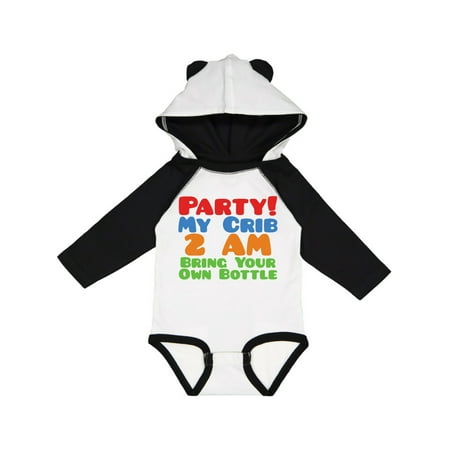 

Inktastic Party at My Crib Gift Baby Boy or Baby Girl Long Sleeve Bodysuit