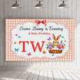 thumbnail image 4 of Adorable Bunny Themed Party Banner with Floral Butterflies Backdrop for Birthday Celebrations Photography Props Party Decorations Happy Birthday Decor Backgrounds, 4 of 7