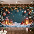 thumbnail image 6 of Snowflake Lighted Christmas Banner Christmas Tree Design Holiday Banner Reindeer Pattern Snow Scene Festive Banner for Christmas Decoration Holiday Party Home Decor, 6 of 9