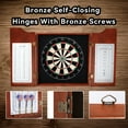 thumbnail image 4 of GSE Games & Sports Expert Solid Wood Dartboard Cabinet Set with Sisal Fiber Dartboard, Dart Scoreboard and 6 Steel Tip Darts for Target Game Indoor Game (Mahogany), 4 of 8