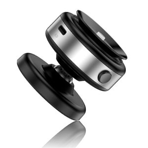 (Silver)Support de téléphone de voiture magnétique intelligent 360 Degré Rotation de support de téléphone à vide pour pare-brise de tableau de bord