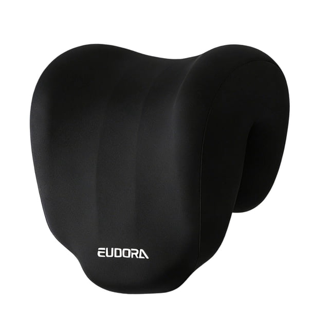Almohada cervical para silla de oficina, ergonómica, ligera y cómoda, soporte para cabeza y cuello. Negro