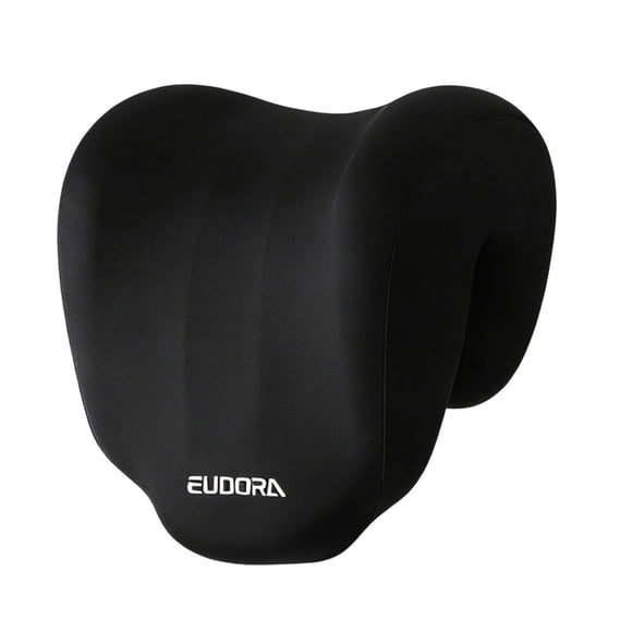 Almohada cervical para silla de oficina, ergonómica, ligera y cómoda, soporte para cabeza y cuello. Negro