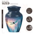 thumbnail image 2 of JAGASY Dragonfly Memorial Small Urn for Ashes Adult Male - Blue Tiny Urns for Human Ashes Keepsake - Sunset Tree Decorative Urns for Daughter - Pink Cremation Urn for Son - (3 Inch), 2 of 7