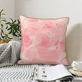 thumbnail image 6 of YFYANG Square Velvet Decorative Throw Pillow, 20"x20" Pink Watercolor Abstract Texture Pattern Sofa Bed Cushion Pillows, 6 of 7
