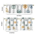 thumbnail image 6 of Fall Kitchen Curtains 24 Inch Short - 3 Panel Set, Autumn Harvest Print, Rod Pocket Window Treatment for Thanksgiving, Farmhouse, Cafe, Living Room - Machine Washable, 6 of 6