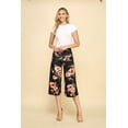 thumbnail image 5 of Made by Johnny Women's Knit Culottes Pants S BLACK_FLORAL, 5 of 6