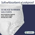 thumbnail image 4 of UnderX Adult Incontinence Underwear - Overnight Comfort Xtreme Absorbency Pull Ups for Unisex, Leak Protection & Disposable Absorbent Latex Free, Adult Diapers (Medium-100 Count), 4 of 11