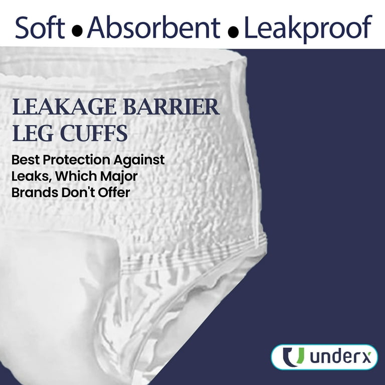UnderX Adult Incontinence Underwear - Overnight Comfort Xtreme