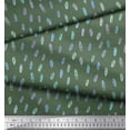 thumbnail image 2 of Soimoi Green Georgette Viscose Fabric Brush Stroke Abstract Print Fabric by Yard 42 Inch Wide, 2 of 3