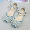 thumbnail image 2 of Big Girls Shoes Bow Knot 𝐃iamond Shiny Sandals Shoes High Heels Show Shoes Toddler Winter Shoes Kids High Heels Fashion Open Toe Sandals, 2 of 4