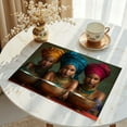 thumbnail image 4 of African Beauty placemats and Coasters for Dining Table Set of 4, 12x18 Inch Heat Resistant placemats Easy to Clean Waterproof, 4 of 6