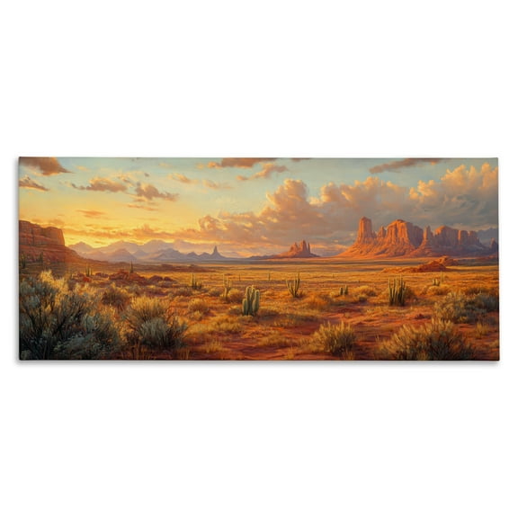 Stupell Industries Distant Plateau Canyon Canvas Wall Art design by Petal Prints Design, 10 x 24