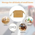 thumbnail image 3 of OUSITAID Makeup Bag - Double Layer Hand-Portable Cosmetic Case with Divider (Yellow), 3 of 7